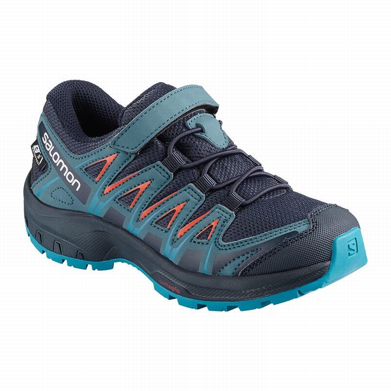 Zapatillas Trail Running Salomon Niños Azul Marino / Azules - Salomon Argentina XA PRO 3D CSWP K ,34